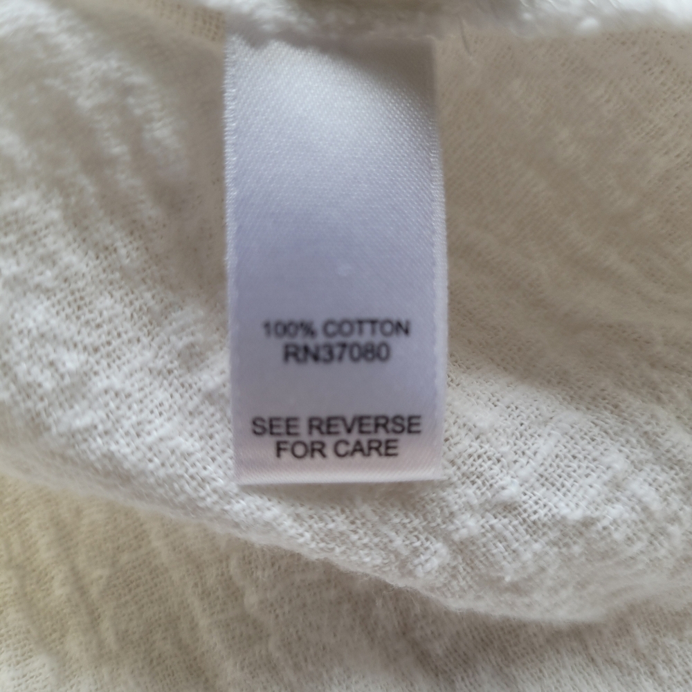 C Est. 1946 by Cato Size XL Long Sleeve Gauze 100% Cotton Blouse Pullover Beach - Picture 5 of 8